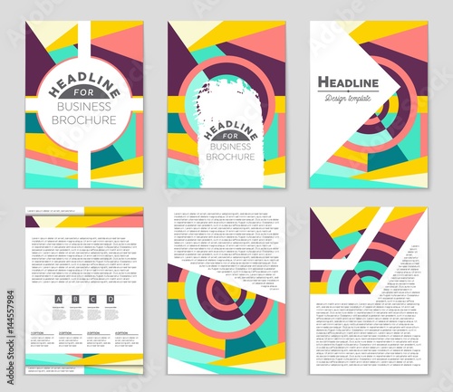 Abstract vector layout background set. For art template design, list, front page, mockup brochure theme style, banner, idea, cover, booklet, print, flyer, book, blank, card, ad, sign, sheet,, a4 © happyvector071
