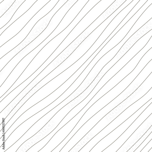 Vector seamless pattern. Abstract background. Irregular diagonal texture. Simple design. Textured slanting lines ornament. Black and white illustration.