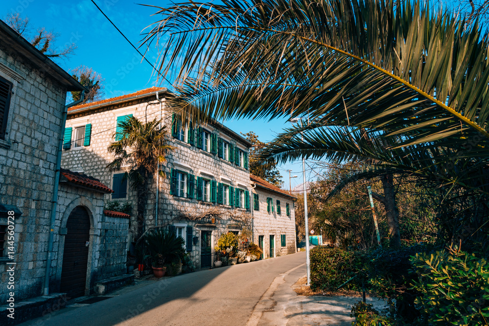 Elite hotel on the shore of Kotor Bay in Montenegro.