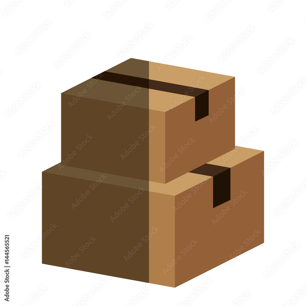 Obraz premium carton box packing icon