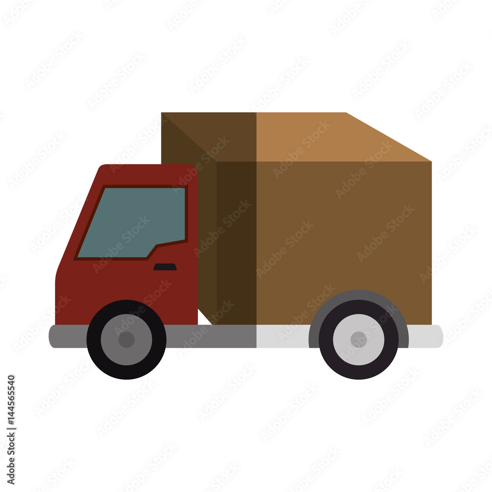 delivery truck vehicle isolated icon delivery truck vehicle isolated icon
