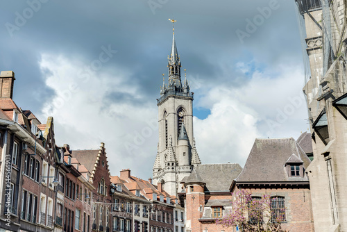 Fototapeta The belfry (French: beffroi) of Tournai, Belgium