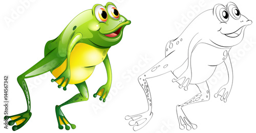 Animal outline for frog jumping