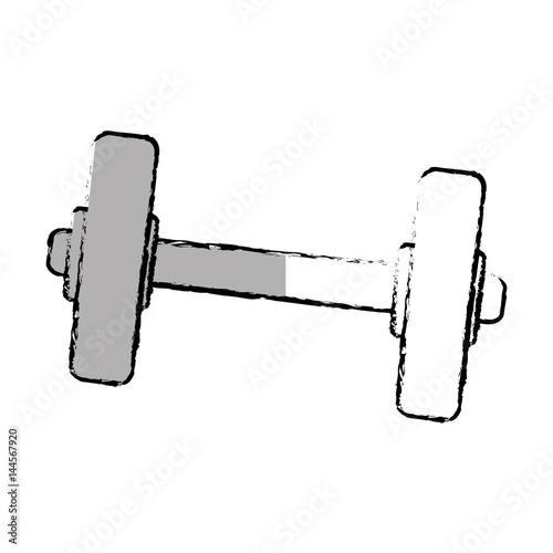 weight lifting dumbell icon vector illustration design