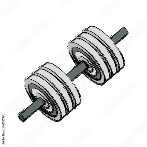 Gym and fitness equipment icon vector illustration graphic design