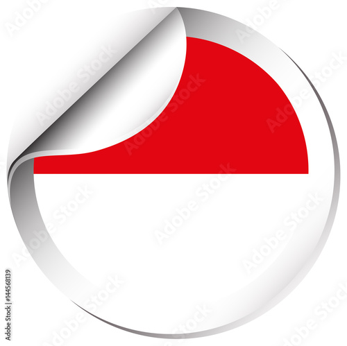 Free Download Sticker design for Indonesia flag - GFXLoad