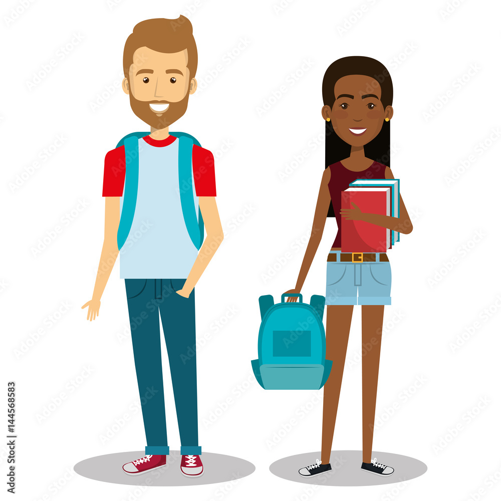 young people style character vector illustration design young people style character vector illustration design