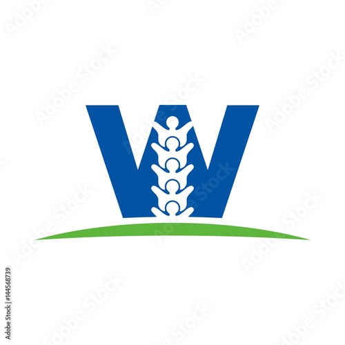 letter W logo vector.