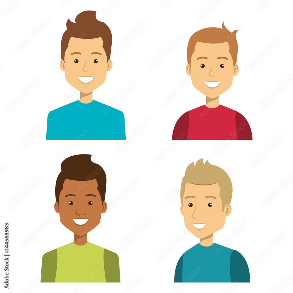 young people style characters vector illustration design young people style characters vector illustration design