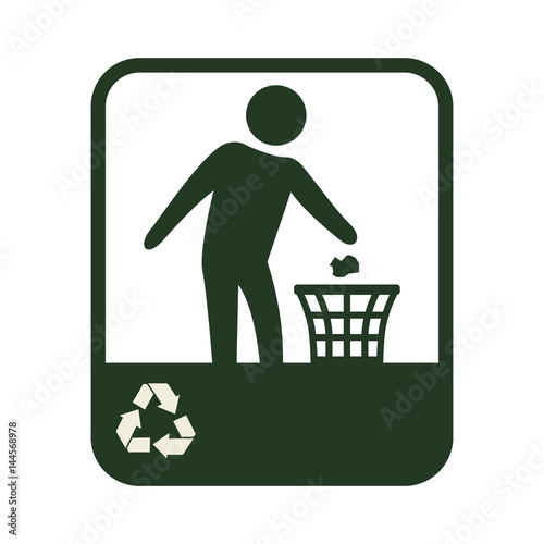 Recycle reduce and reuse icon vector illustration graphic design