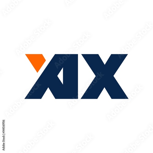 letter A and X logo vector.