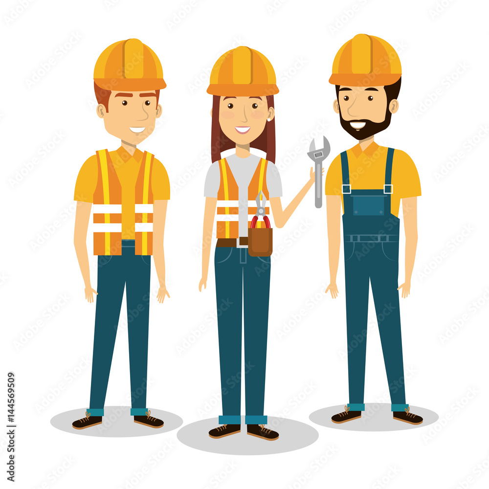 professional construction people characters vector illustration design professional construction people characters vector illustration design