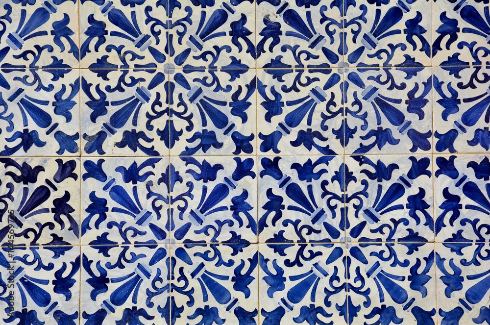 Azulejo azul e branco Azulejo azul e branco