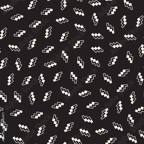 Seamless primitive jumble minimalism patterns. Randomly scattered geometric shapes. Abstract retro backgroun
