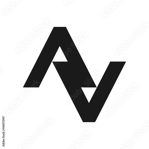 letter V and A logo vector. photo