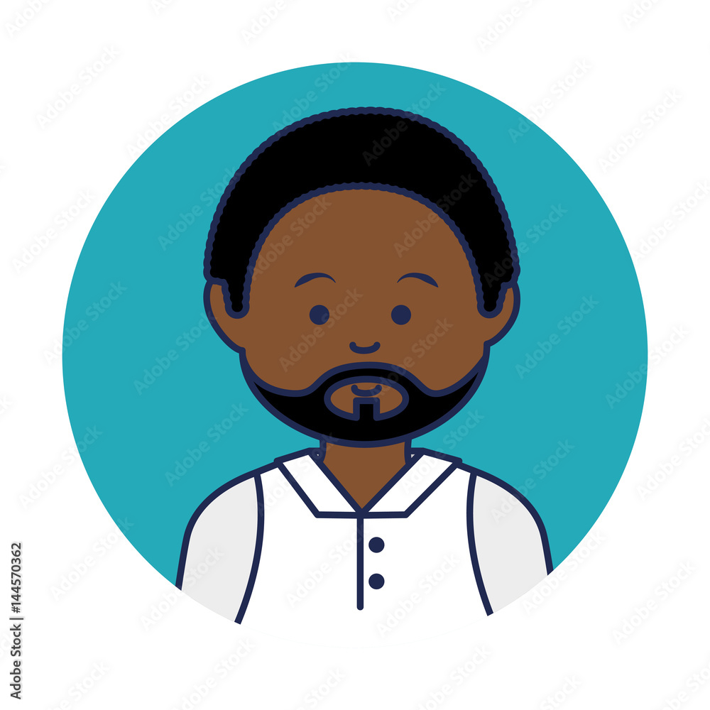 Obraz premium young african man avatar character vector illustration design