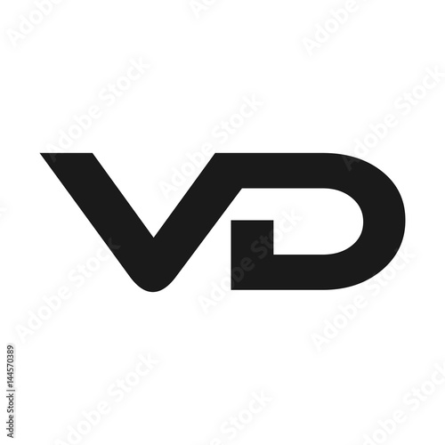 letter V D logo vector