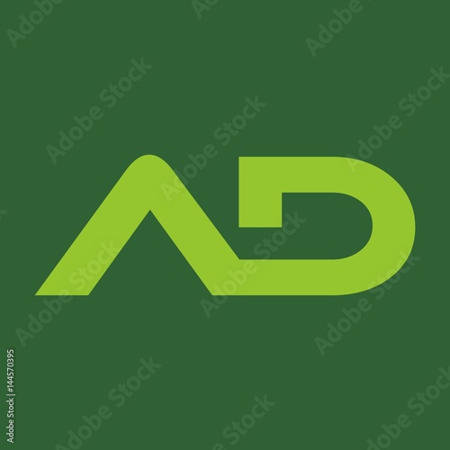 letter A D logo vector