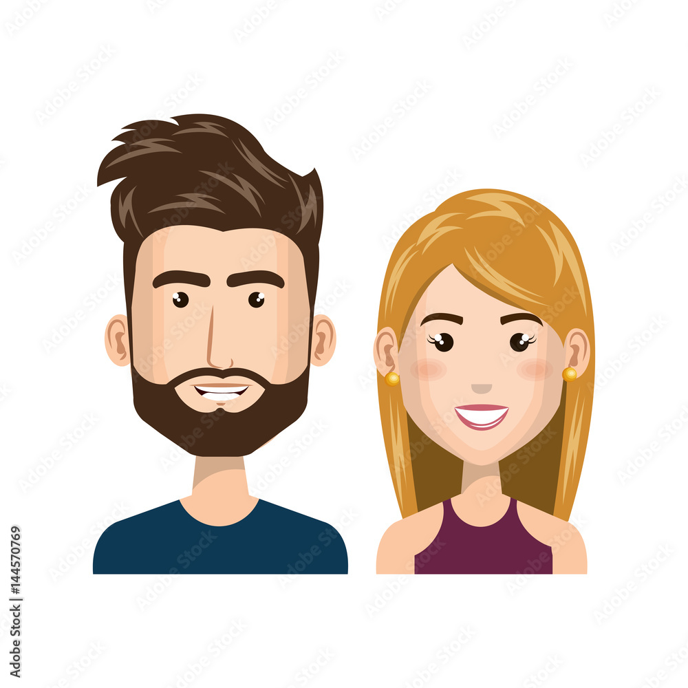 young people style characters vector illustration design
