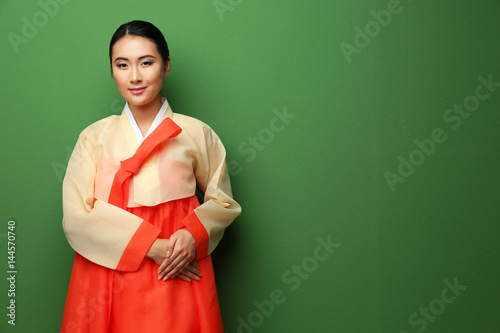 Beautiful young woman dress...