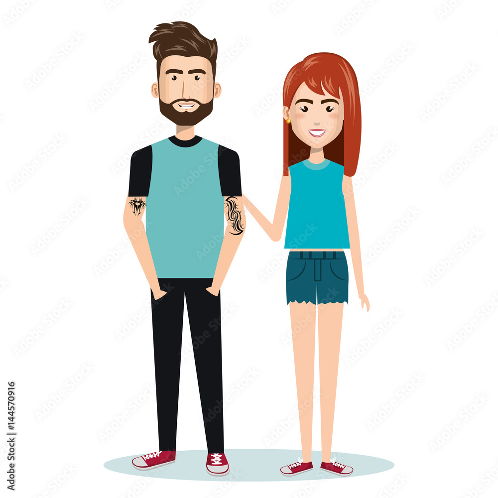 young people style characters vector illustration design young people style characters vector illustration design