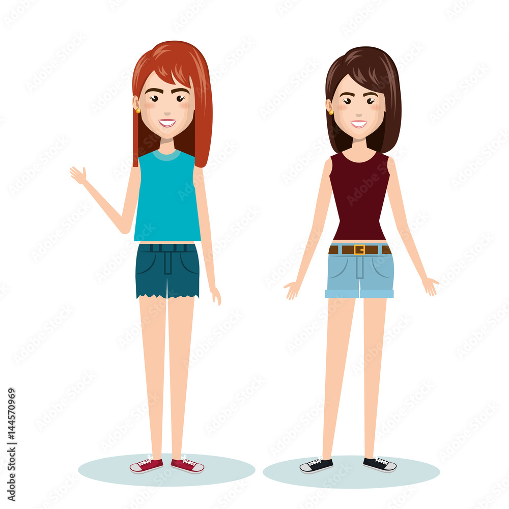 young people style characters vector illustration design young people style characters vector illustration design