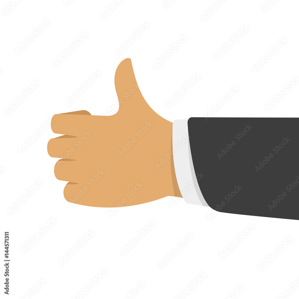 Thumbs up vector illustration.