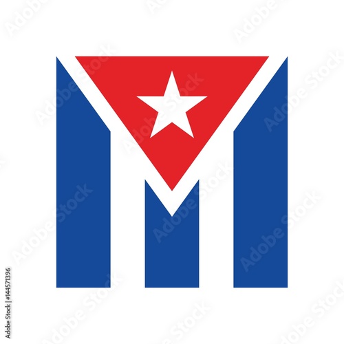 cuba flag logo vector.