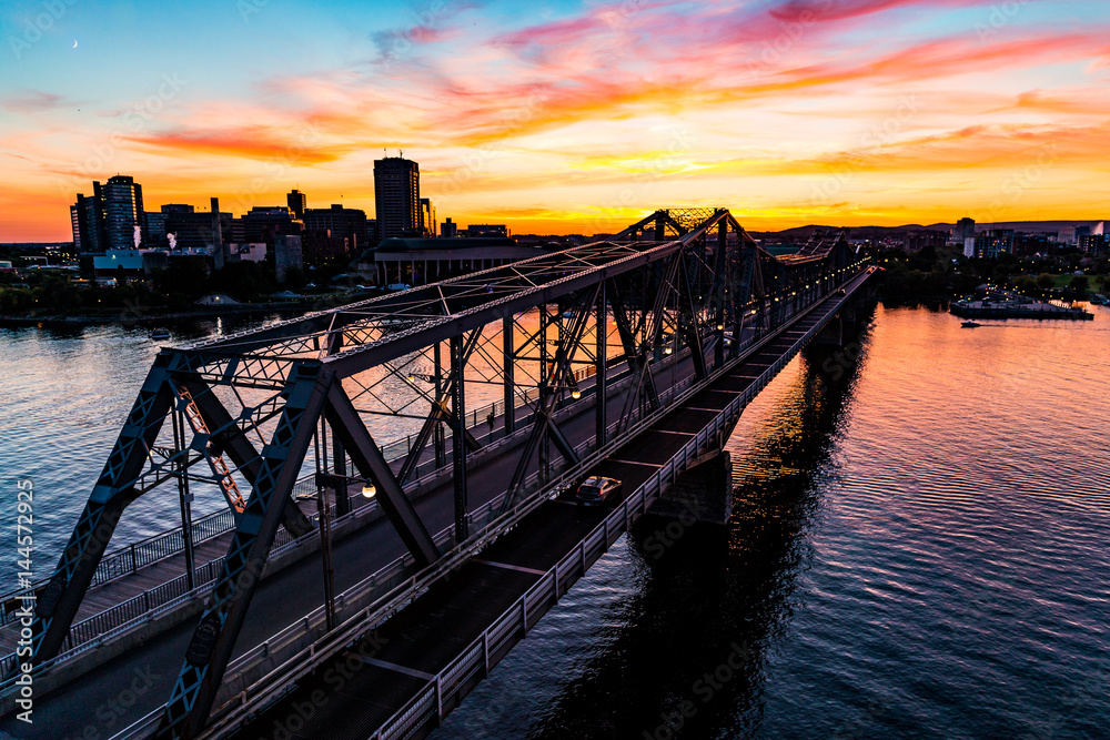 Alexandra Bridge in Ottawa Sunset