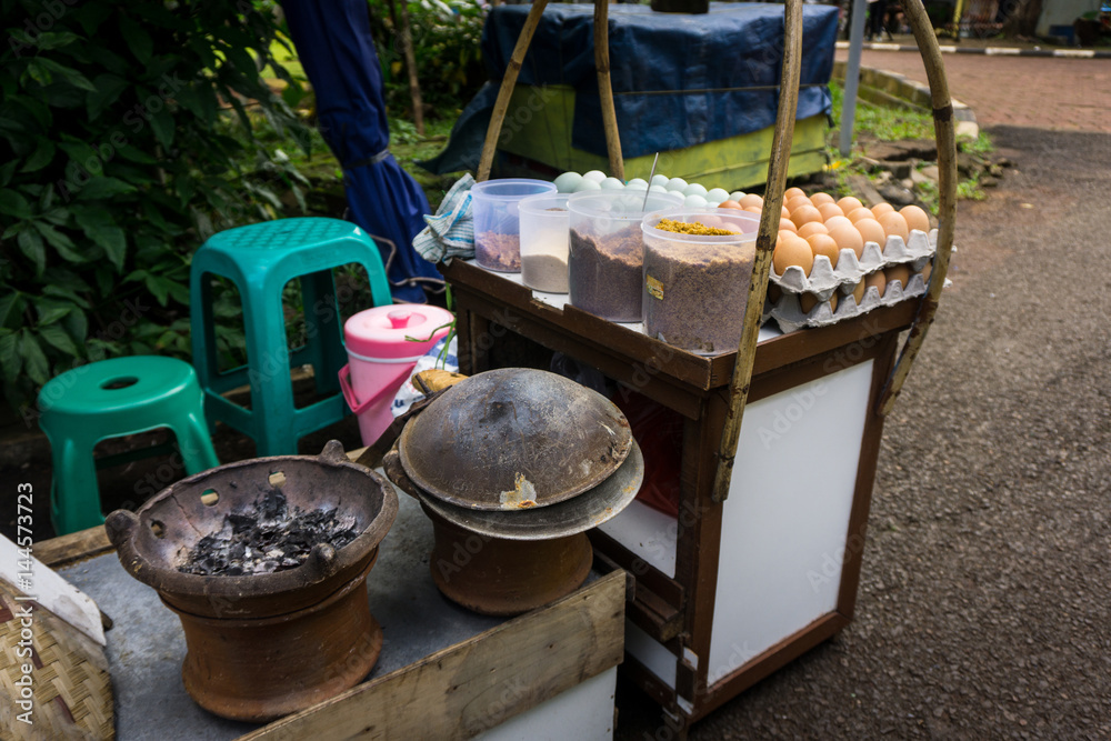 Kerak telur as one of popular traditional food from Jakarta photo taken in Jakarta Indonesia Kerak telur as one of popular traditional food from Jakarta photo taken in Jakarta Indonesia