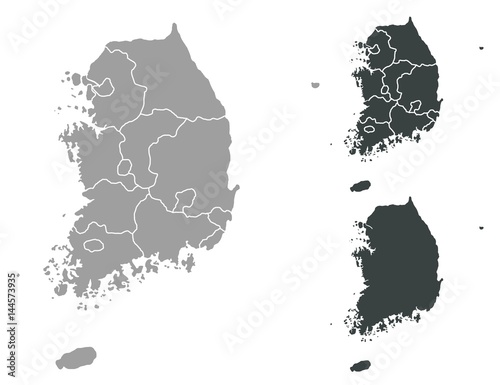 Fototapeta Map of South Korea