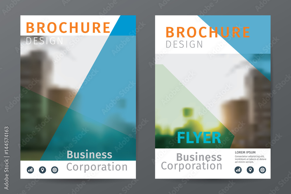 Abstract  business  brochure flyer template, annual report or book cover layout in A4 size