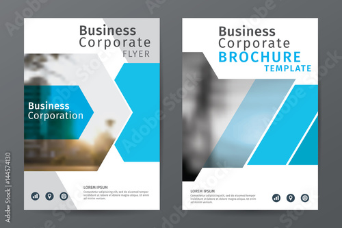 Abstract business brochure flyer template, annual report or book cover layout in A4 size