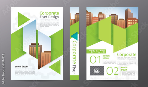 Business brochure or flyer template; annual report or book cover layout