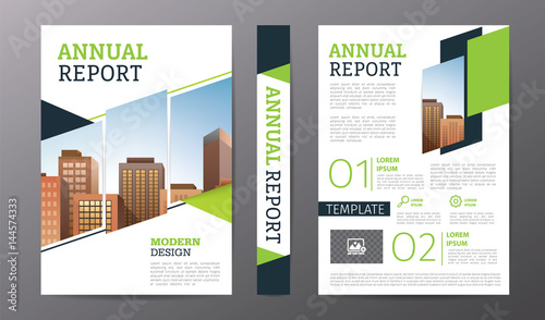 Business brochure or flyer template; annual report or book cover layout