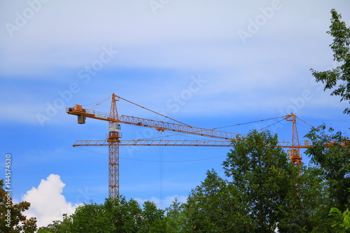 crane three in construction building site