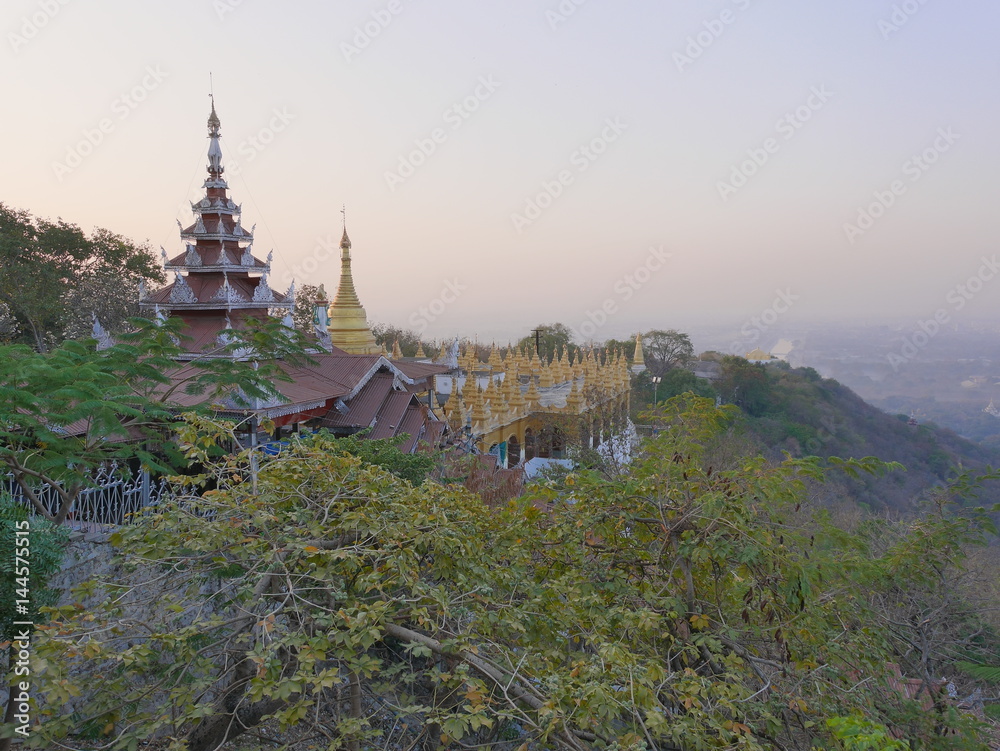 Mandalay hill view over mandalay at morning sunrise