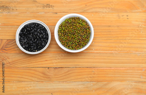 black beans lot on white background