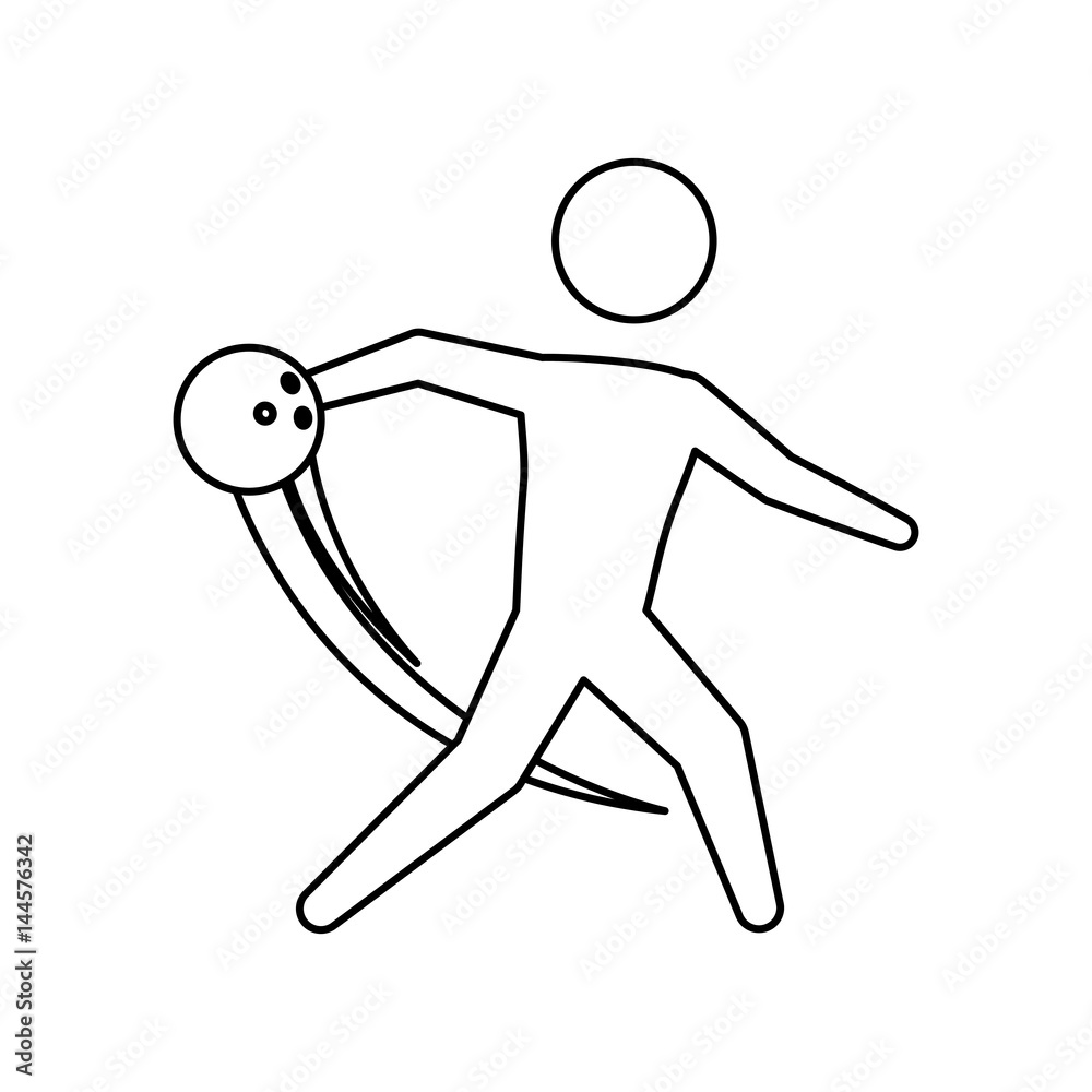Bowling sport game icon vector illustration graphic design