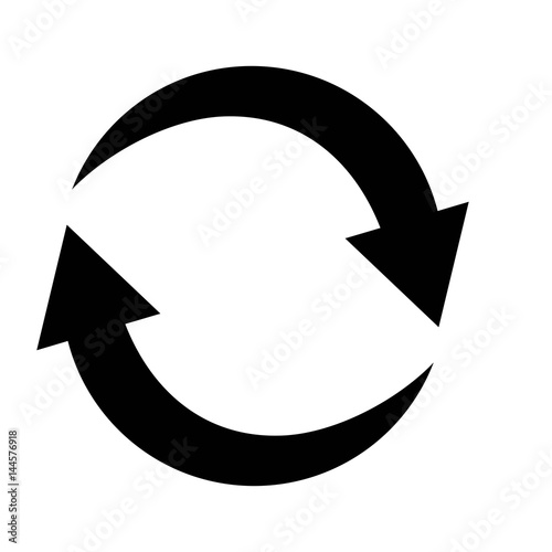 replay arrows icon over white background. vector illustration