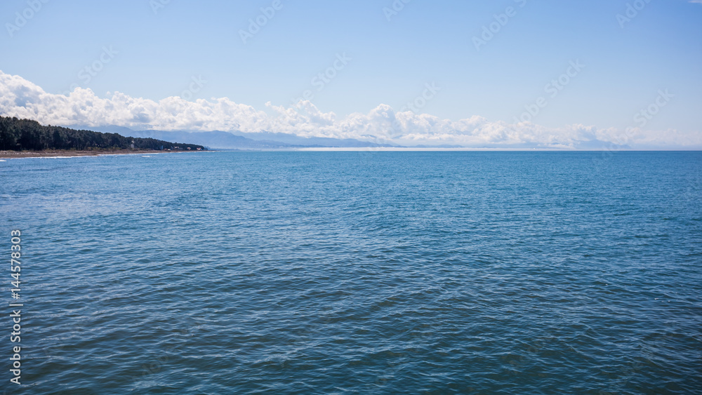 Beautiful sea landscape in Shekvetili, Guria, Georgia