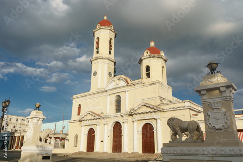 CIENFUEGOS, CUBA - DECEMBER 31, 2016: Central park view.