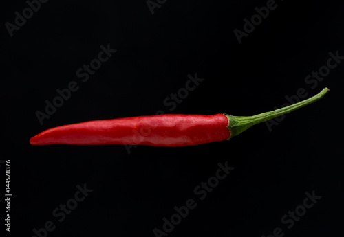 chilli pepper on black background photo