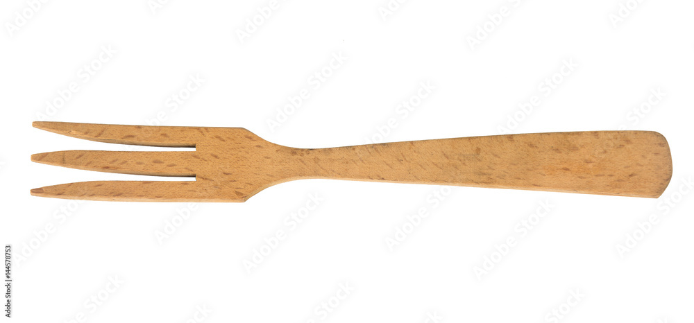 Wooden fork isolated on white background , clipping path. Wooden fork isolated on white background , clipping path.
