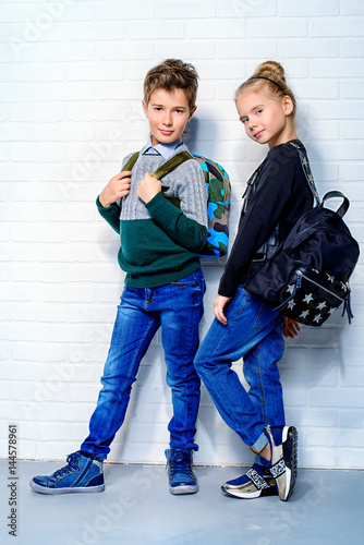 fashion kids posing