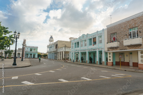 Photography CIENFUEGOS, CUBA - DECEMBER 31, 2016: Around the central park