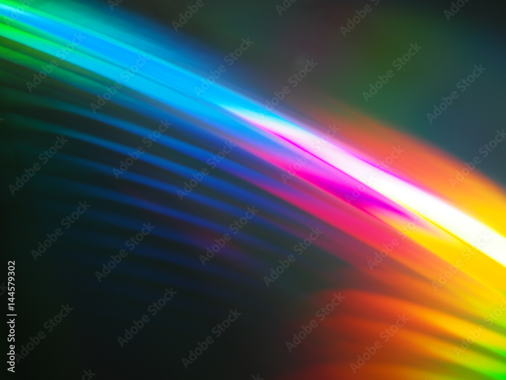 Light spectrum on CD extreme close up