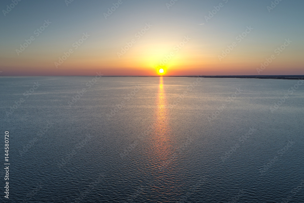 Aerial Sunset over Delaware Bay Aerial Sunset over Delaware Bay