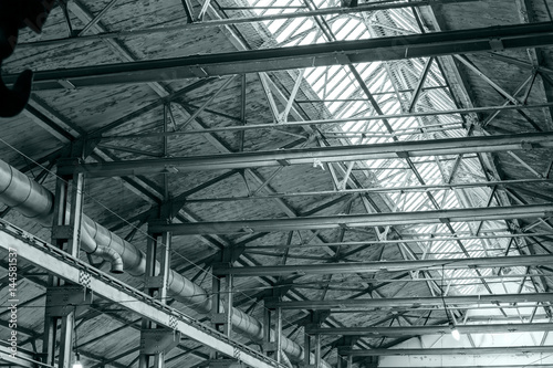 Wallpaper Mural structure steel frame of industrial roof with skylights Torontodigital.ca