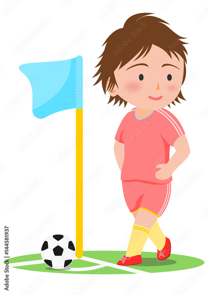 サッカー コーナーキック 女子 Stock イラスト Adobe Stock